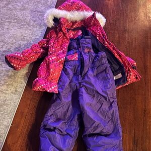 Weatherproof Pink and Purple Kids Snowsuit